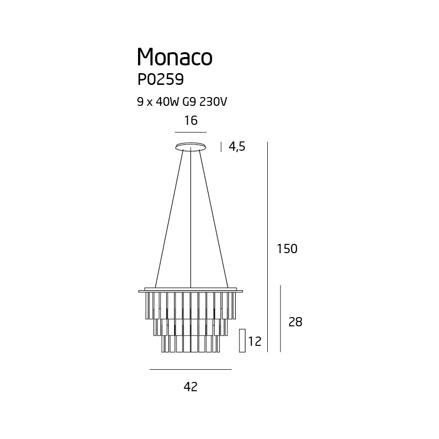 Maxlight Monaco P0259 Підвісна Лампа
