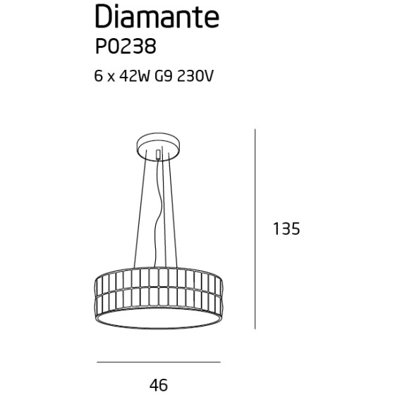 Підвісна Лампа Maxlight Diamante P0238