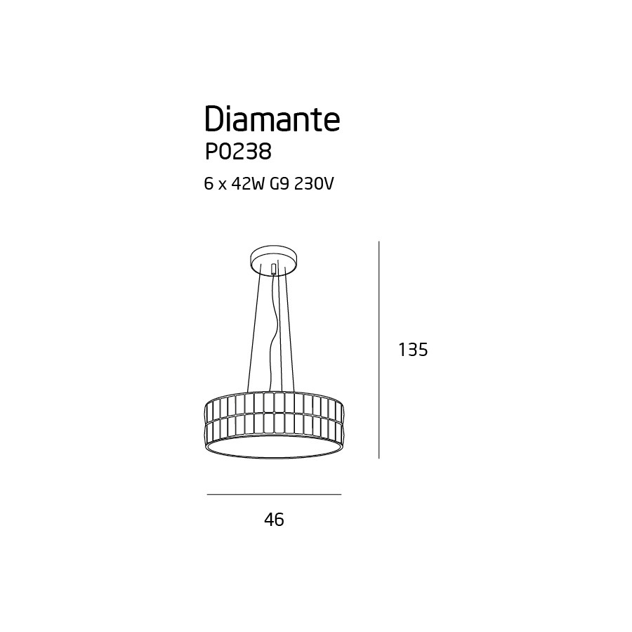 Підвісна Лампа Maxlight Diamante P0238