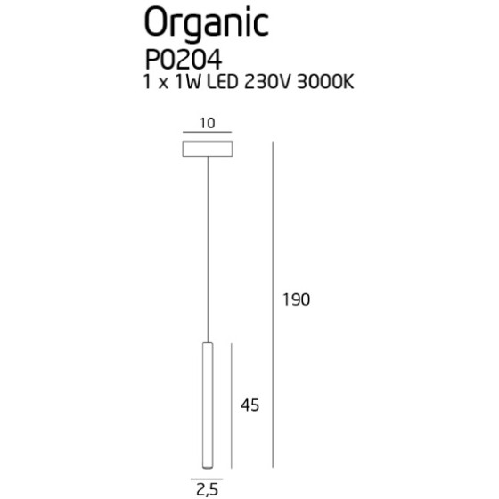 Підвісна Лампа Maxlight Organic I Gold P0204