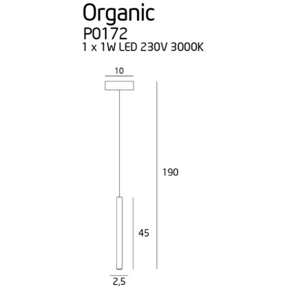 Maxlight Organic Chrom P0172 Підвісна Лампа