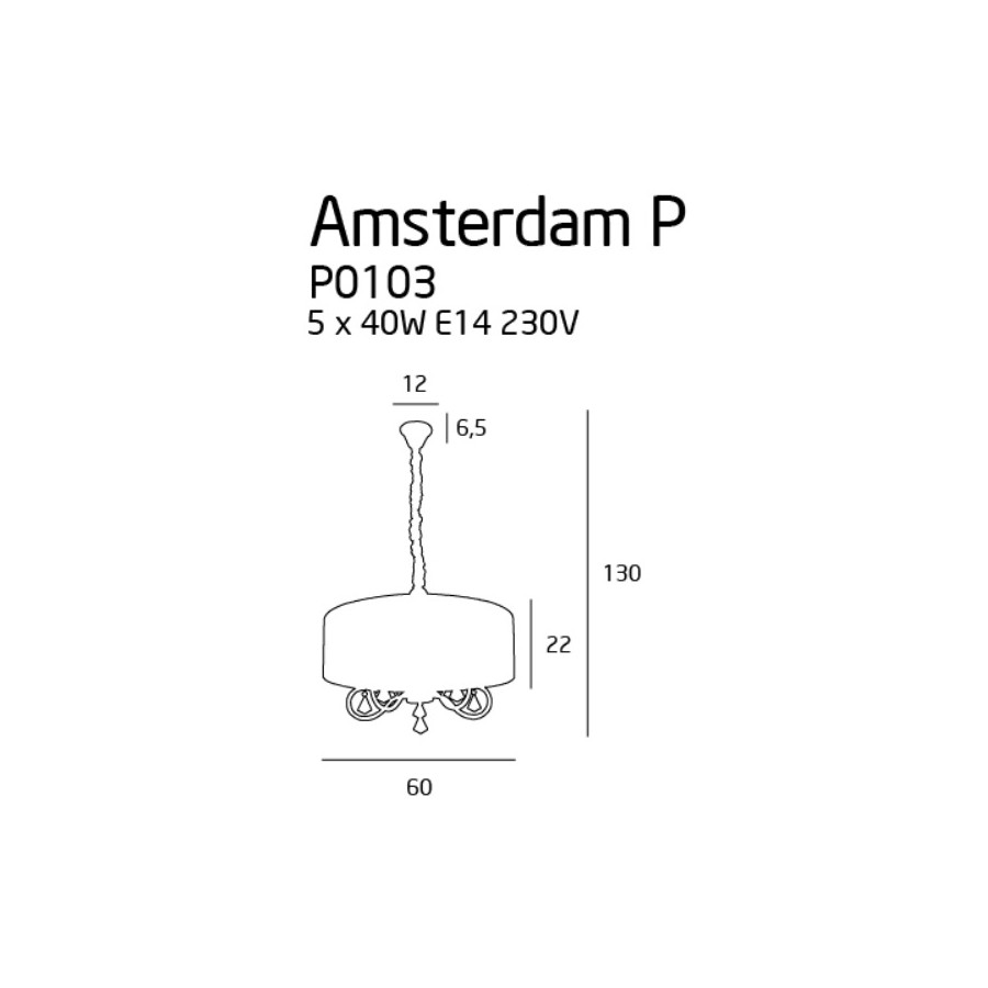 Підвісна Лампа Maxlight Amsterdam P0103