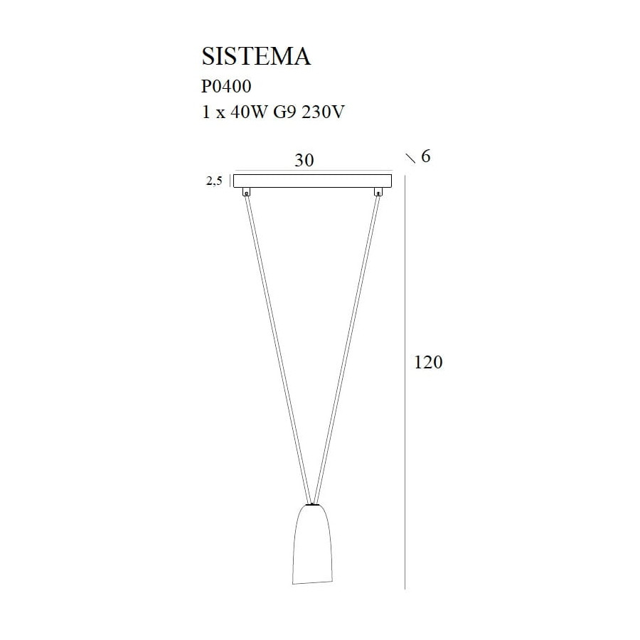 Підвісна Лампа Maxlight Sistema P0400 Чорна
