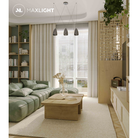 Підвісна Лампа Maxlight Sistema P0399 Чорна