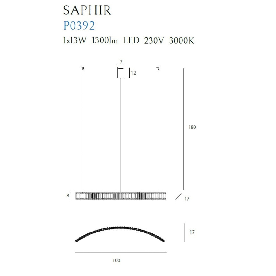 Підвісна Лампа Maxlight Saphir P0392