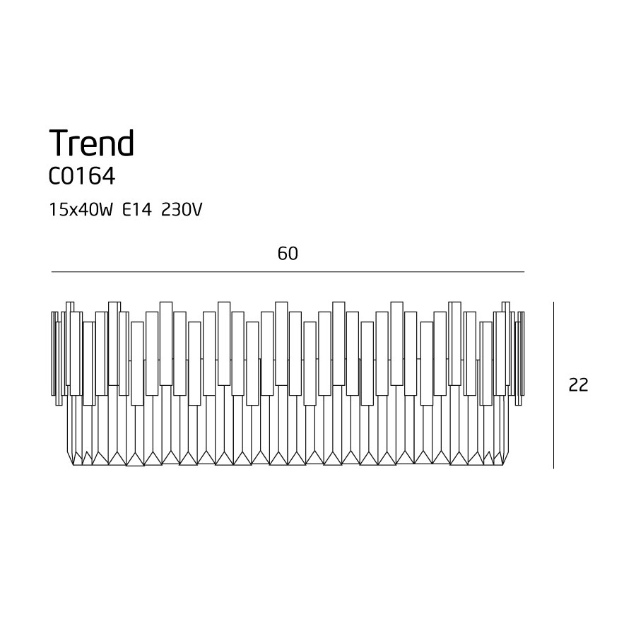 Плафон Maxlight Trend C0164 Великий Золотий
