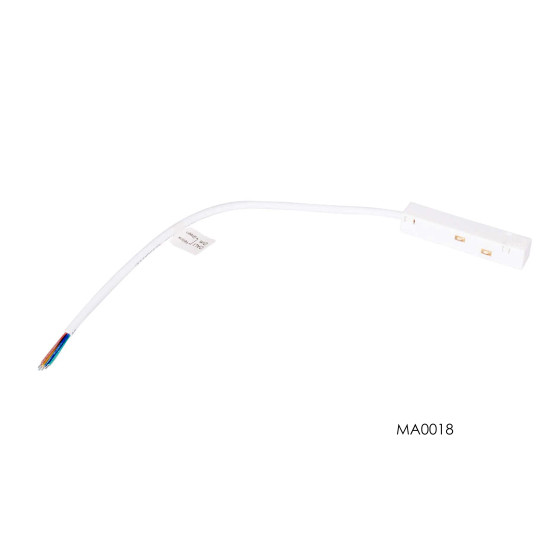 Підвід живлення Maxlight для магнітного шинопроводу, білого кольору MA0018
