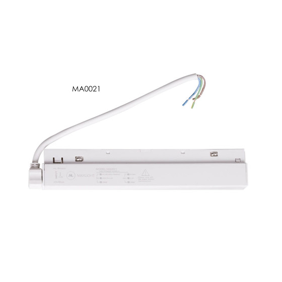 Блок живлення Maxlight в магнітний шинопровід, білого кольору 100 ват 48 вольт 32см MA0021