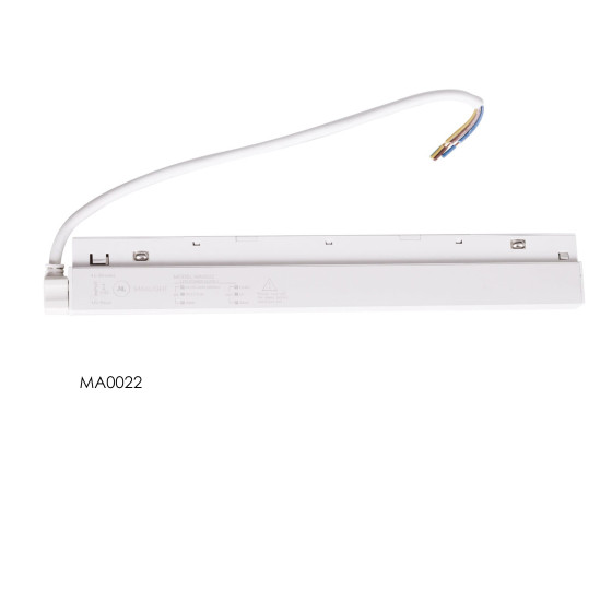 Блок живлення Maxlight в магнітний шинопровід, білого кольору 200 ват 48 вольт 25см MA0022