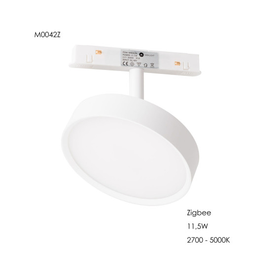 Опаловий прожектор Maxlight  для магнітного шинопроводу 11,5W 2700K-5000K ZigBee M0042Z