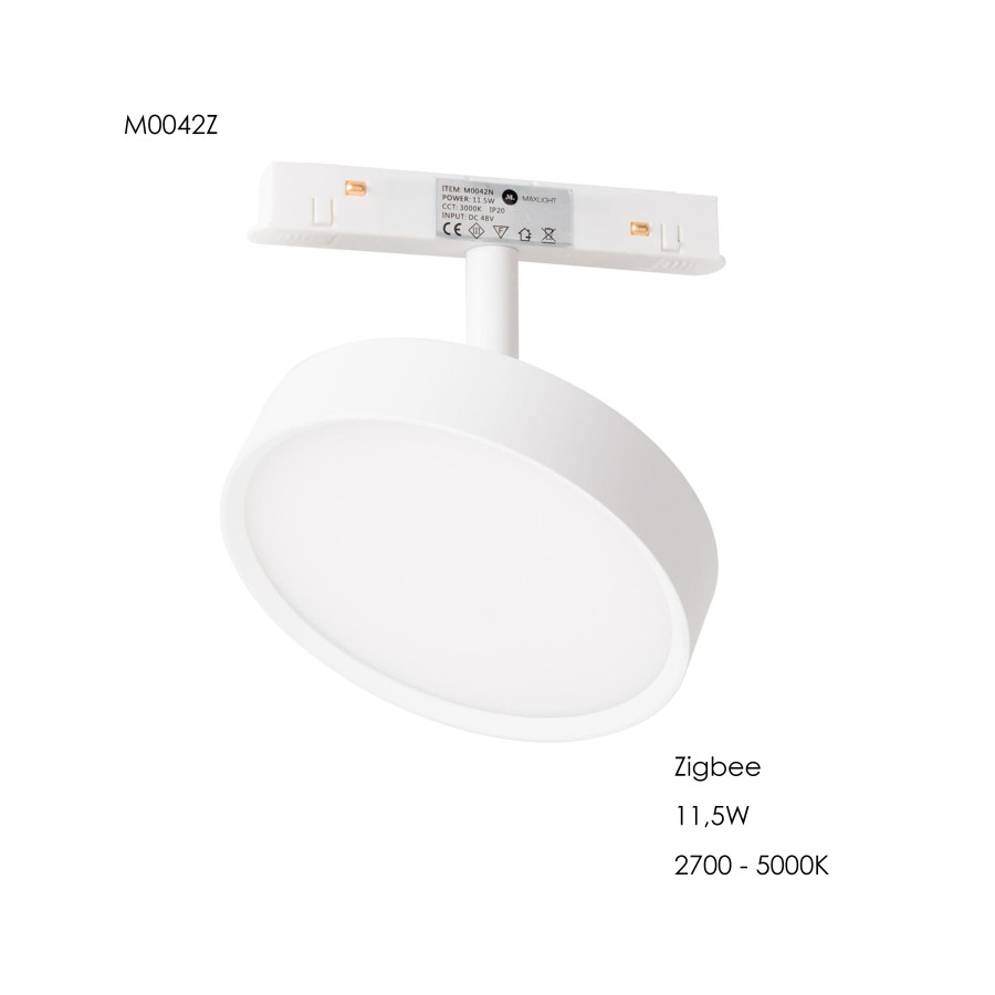 Опаловий прожектор Maxlight  для магнітного шинопроводу 11,5W 2700K-5000K ZigBee M0042Z