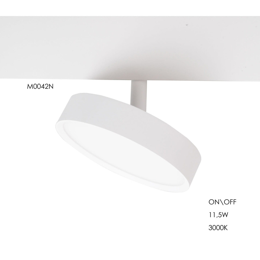 Опаловий прожектор Maxlight для магнітного шинопроводу 11,5W 3000K ON/OFF M0042N
