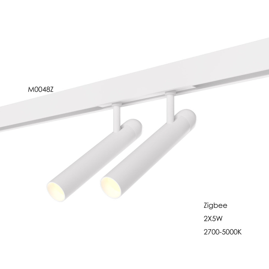 Подвійний прожектор Maxlight  для магнітного шинопроводу 2х5W 2700K-5000K 38° ZigBee M0048Z