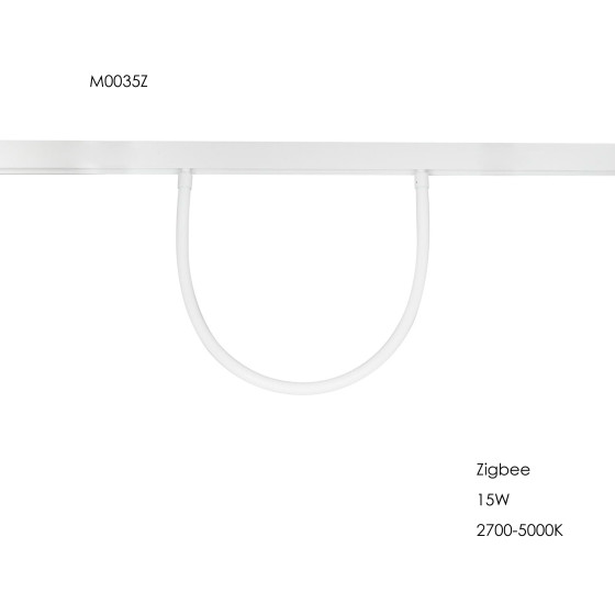 Підвісна силіконова трубка Maxlight для магнітного шинопроводу 15W D22 H1000 3000K 180° ZigBee M0035Z