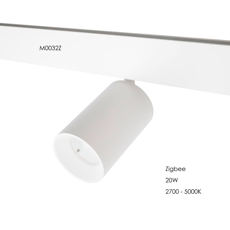Прожектор поворотний Maxlight для магнітного шинопроводу 20W 24° 2700K-5000K ZigBee M0032Z