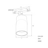 Прожектор поворотний Maxlight для магнітного шинопроводу 20W 3000К 24°  ON/OFF M0032N