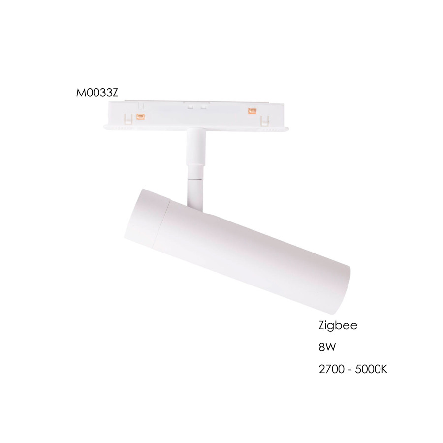 Прожектор поворотний Maxlight для магнітного шинопроводу 8W 24° 2700K-5000K ZigBee M0033Z