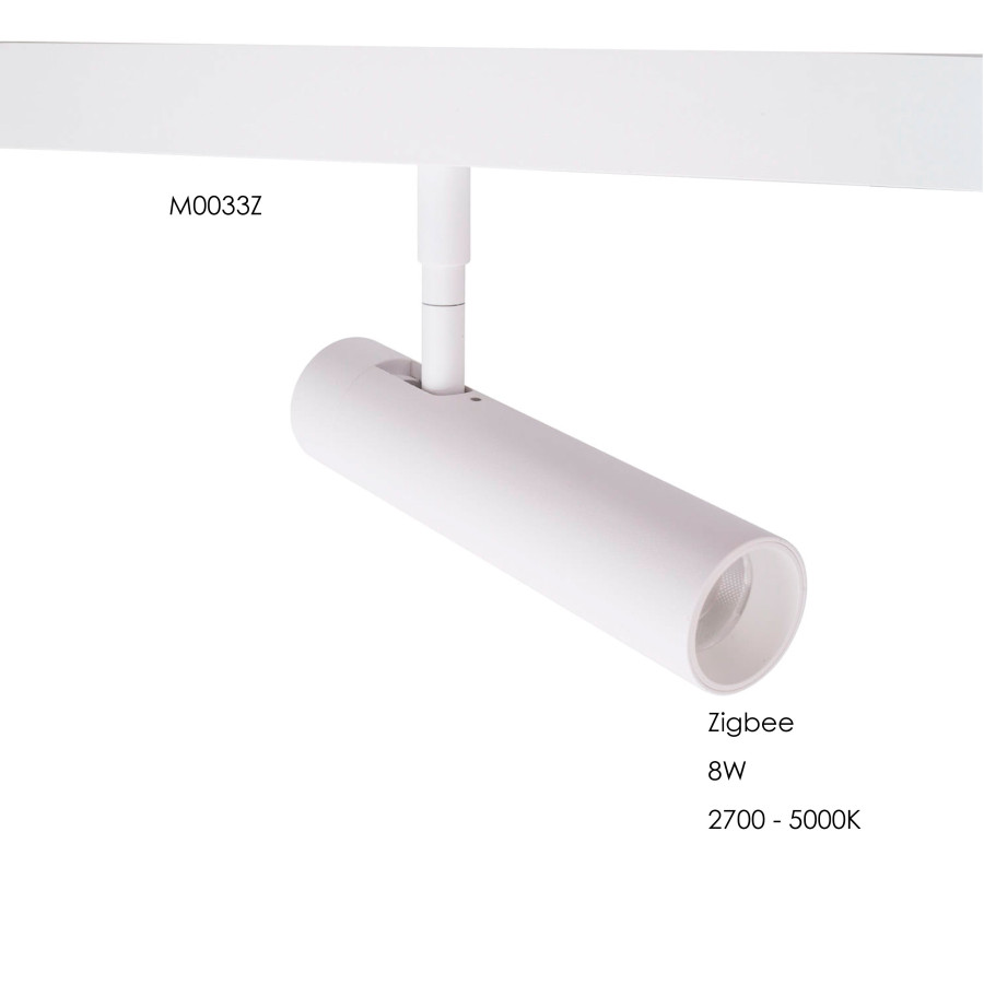 Прожектор поворотний Maxlight для магнітного шинопроводу 8W 24° 2700K-5000K ZigBee M0033Z