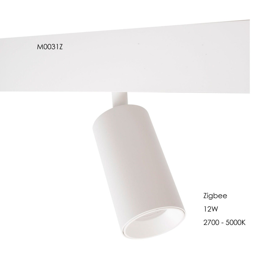 Прожектор поворотний Maxlight для магнітного шинопроводу 12W 24° 2700K-5000K ZigBee M0031Z