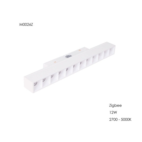 Лінійний світильник Maxlight типу "dot" для магнітного шинопроводу 12W 2700К-5000К 24°  ZigBee M0026Z