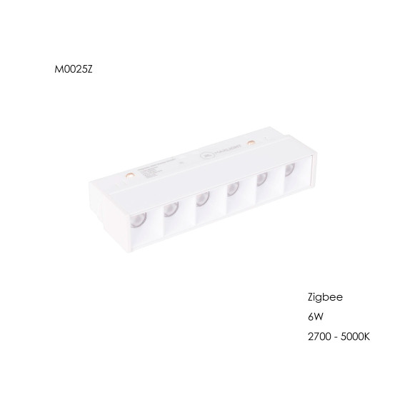 Лінійний світильник Maxlight типу "dot" для магнітного шинопроводу 6W 2700К-5000К 24°  ZigBee M0025Z