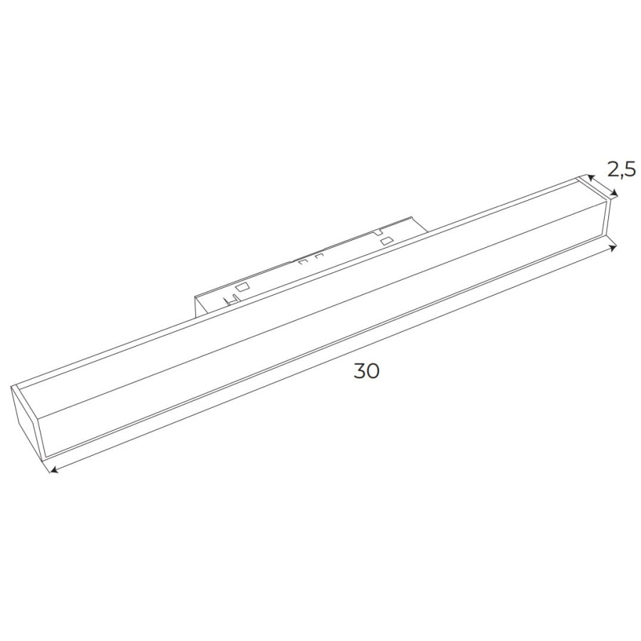 Лінійний світильник Maxlight  для магнітного шинопроводу ZigBee 12W 2700K-5000K M0001Z
