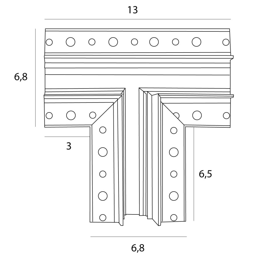 Т-образне механічне з'єднання T-shape corner for MT0023, MT0024