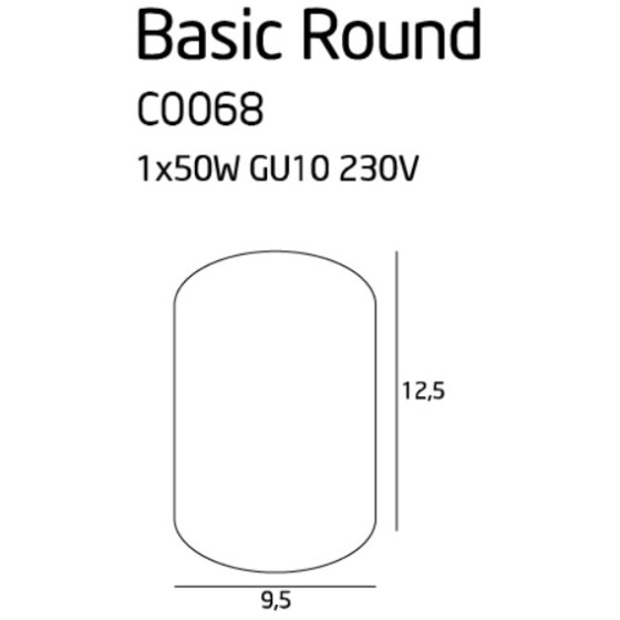 Точковий світильник Maxlight Basic Round White