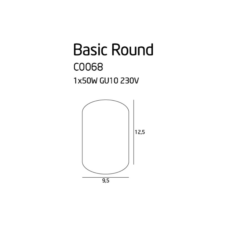 Точковий світильник Maxlight Basic Round White