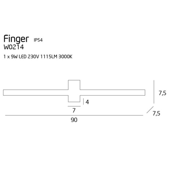 Бра Finger 90cm IP54