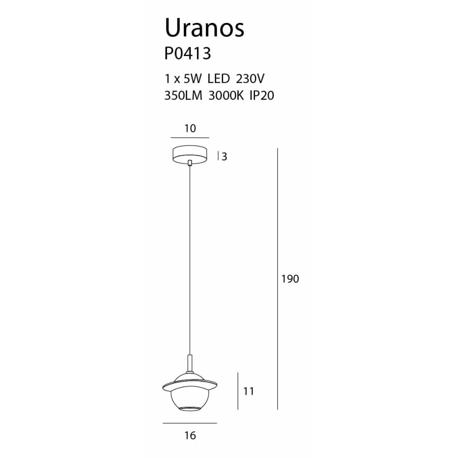 Підвісний світильник  Uranos