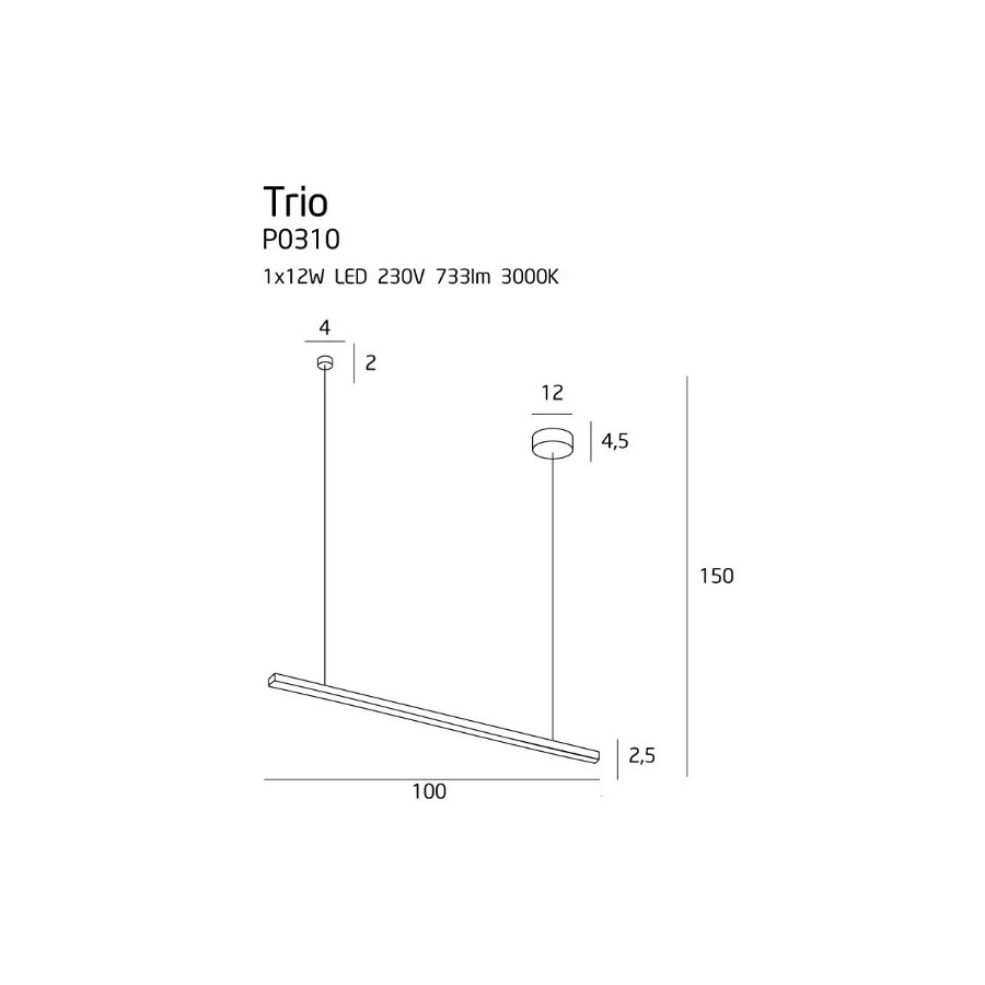 Підвісний світильник  Trio I