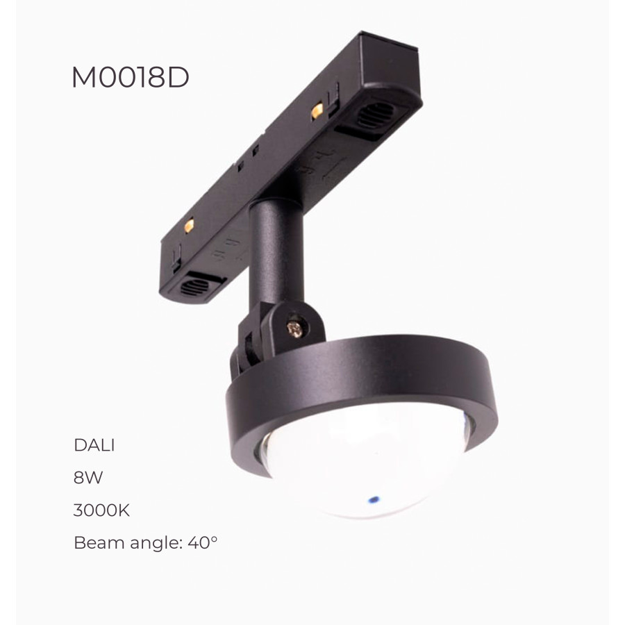 Лінзований прожектор Maxlight для магнітного шинопроводу 8W 3000K 40° DALI M0018D