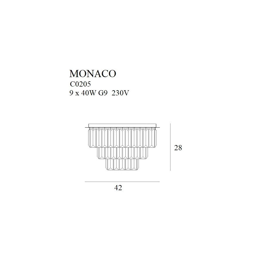 Стельовий світильник Monaco 42cm