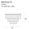 Стельовий світильник Monaco 42cm