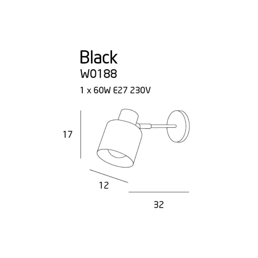 Бра Black