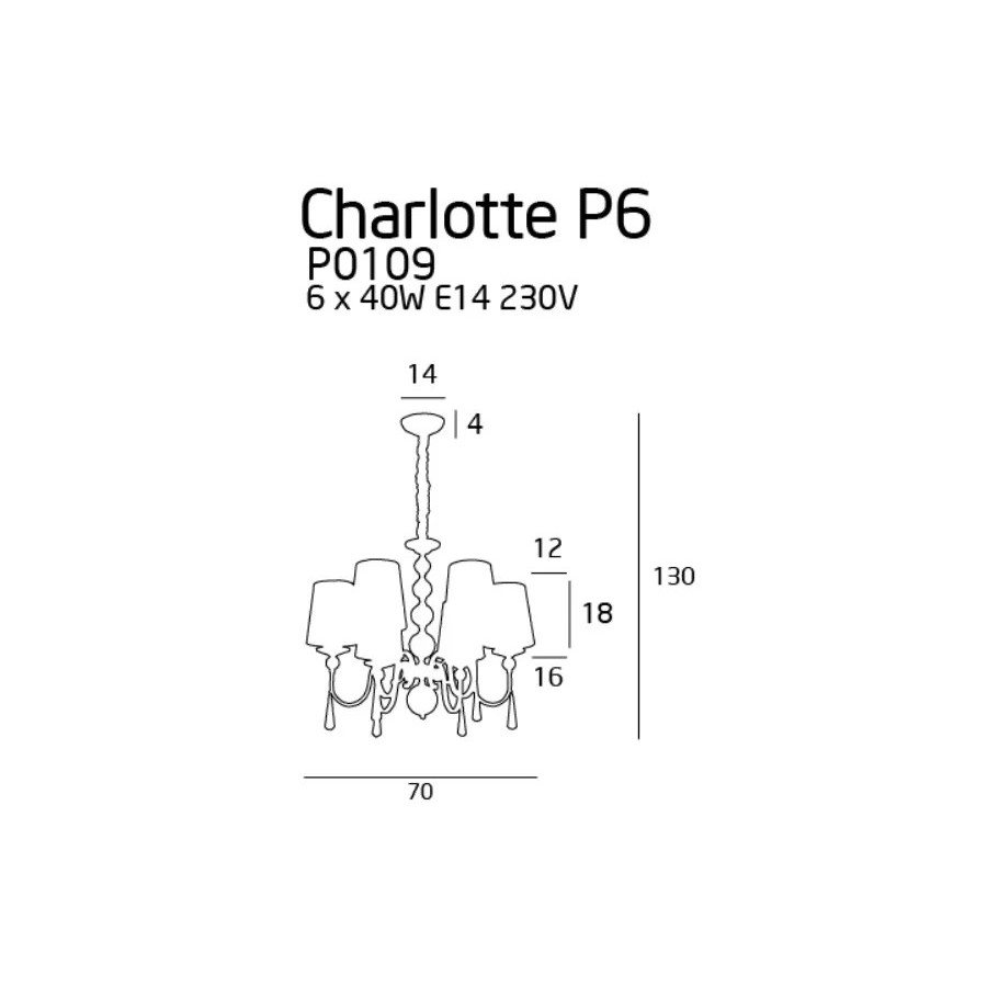 Підвісний світильник  Charlotte 70cm
