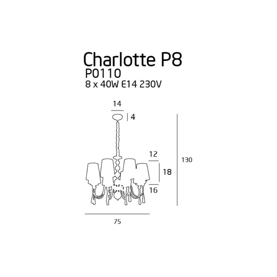 Підвісний світильник  Charlotte 75cm