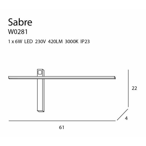 Бра Sabre 61cm