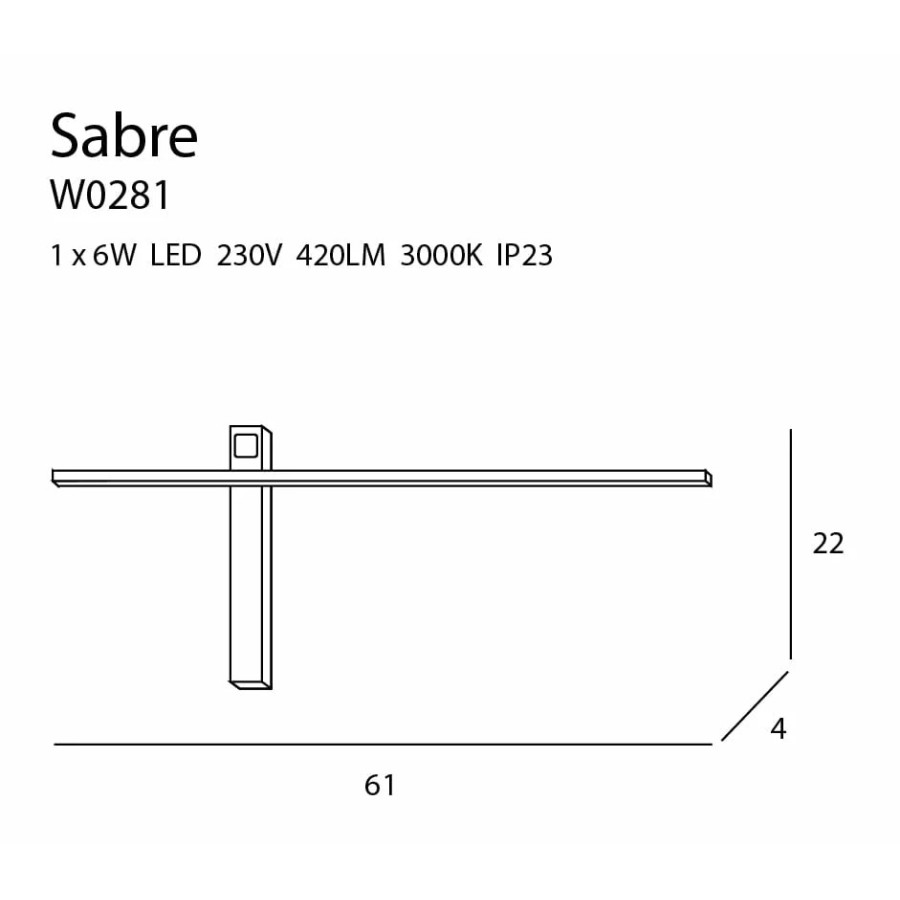 Бра Sabre 61cm