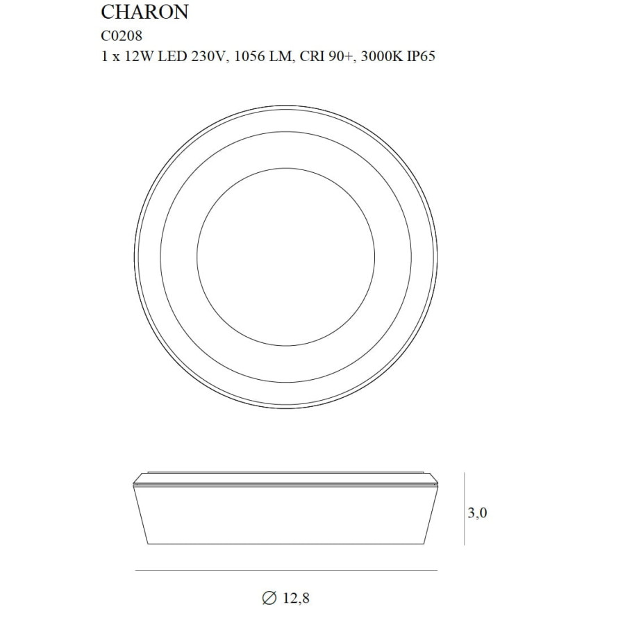 Стельовий точковий світильник Maxlight Charon C0208 IP65