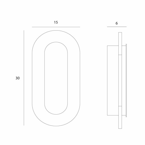 Бра Travertino Oval 10w
