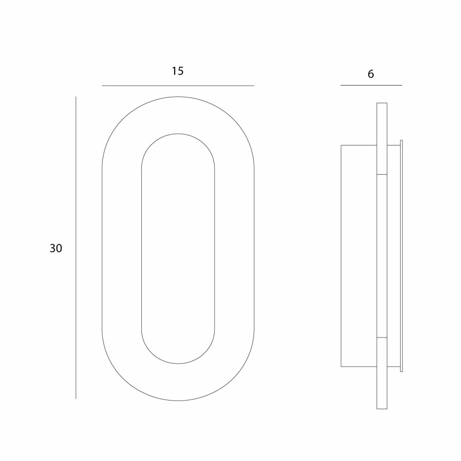 Бра Travertino Oval 10w