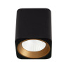 Стельовий точковий світильник Maxlight Tub C0212 чорний + золоте декоративне кільце RC0155/C0156 золото