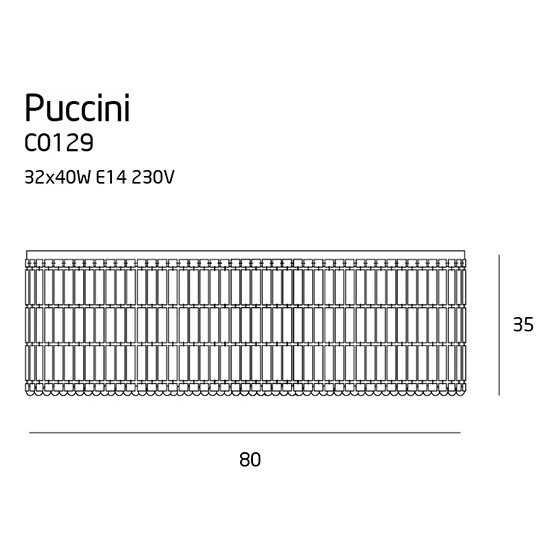 Стельовий світильник Puccini 80cm