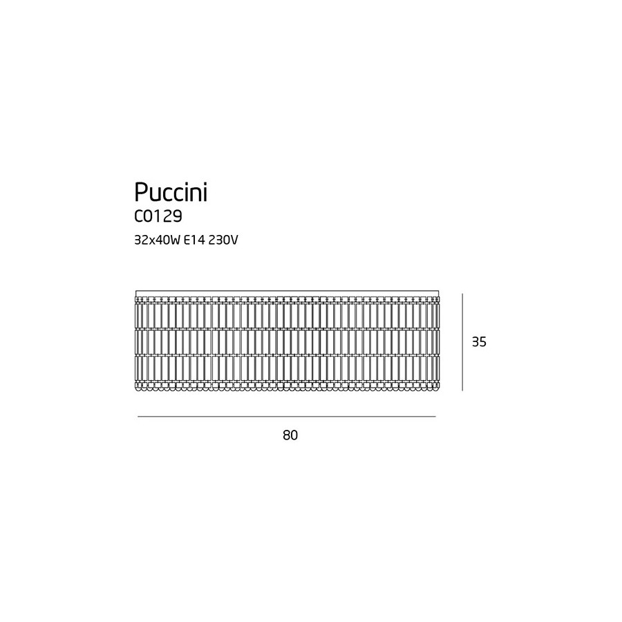 Стельовий світильник Puccini 80cm