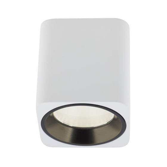Стельовий точковий світильник Maxlight Tub C0156 білий + золоте декоративне кільце RC0155/C0156