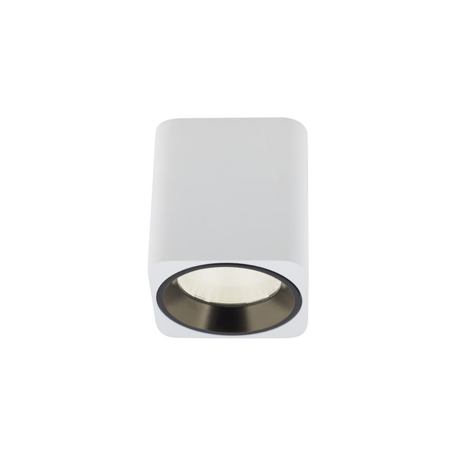 Стельовий точковий світильник Maxlight Tub C0156 білий + золоте декоративне кільце RC0155/C0156