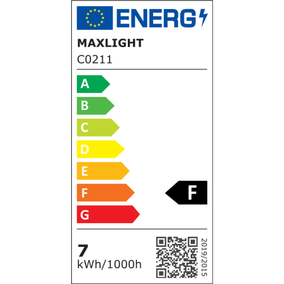 Стельовий точковий світильник Maxlight Tub C0211 чорний + золоте декоративне кільце RC0155/C0156