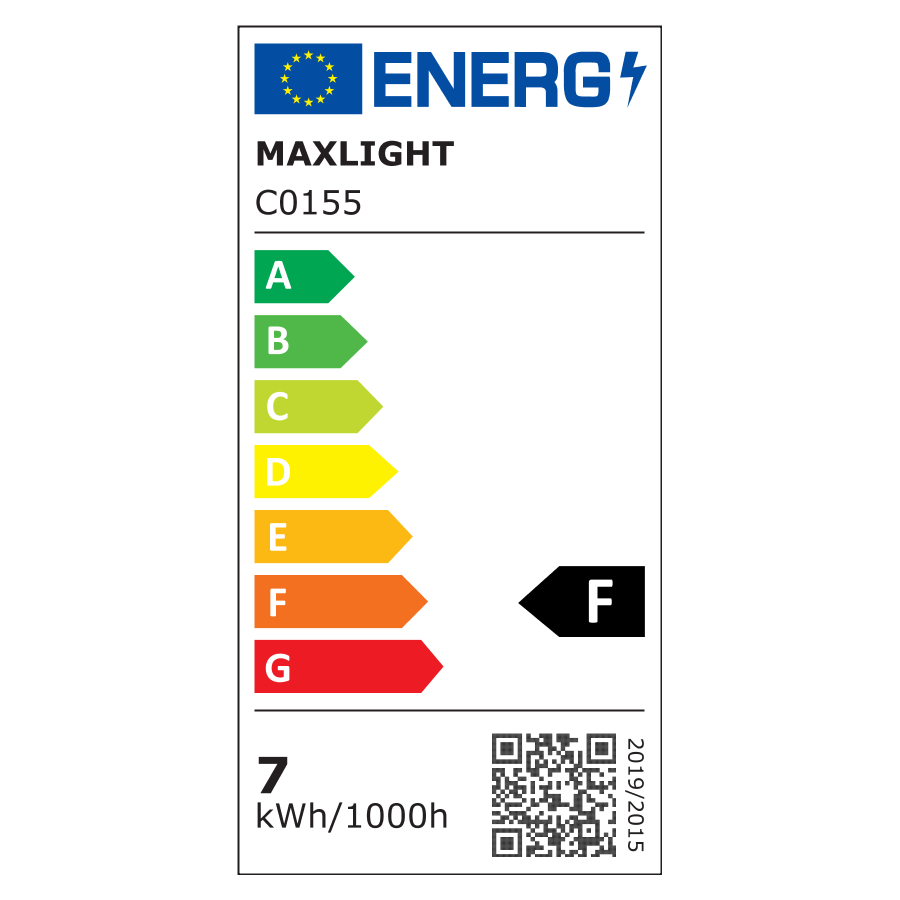 Стельовий точковий світильник Maxlight Tub C0155 білий  + золоте декоративне кільце RC0155/C0156